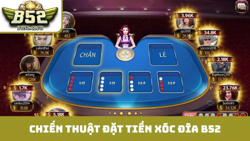Chiến thuật đặt tiền thông minh tại xóc đĩa B52