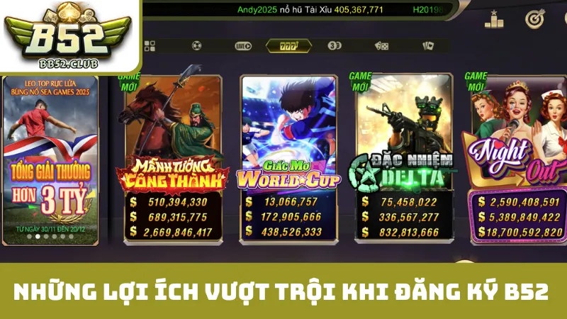 Những lợi ích vượt trội khi đăng ký B52